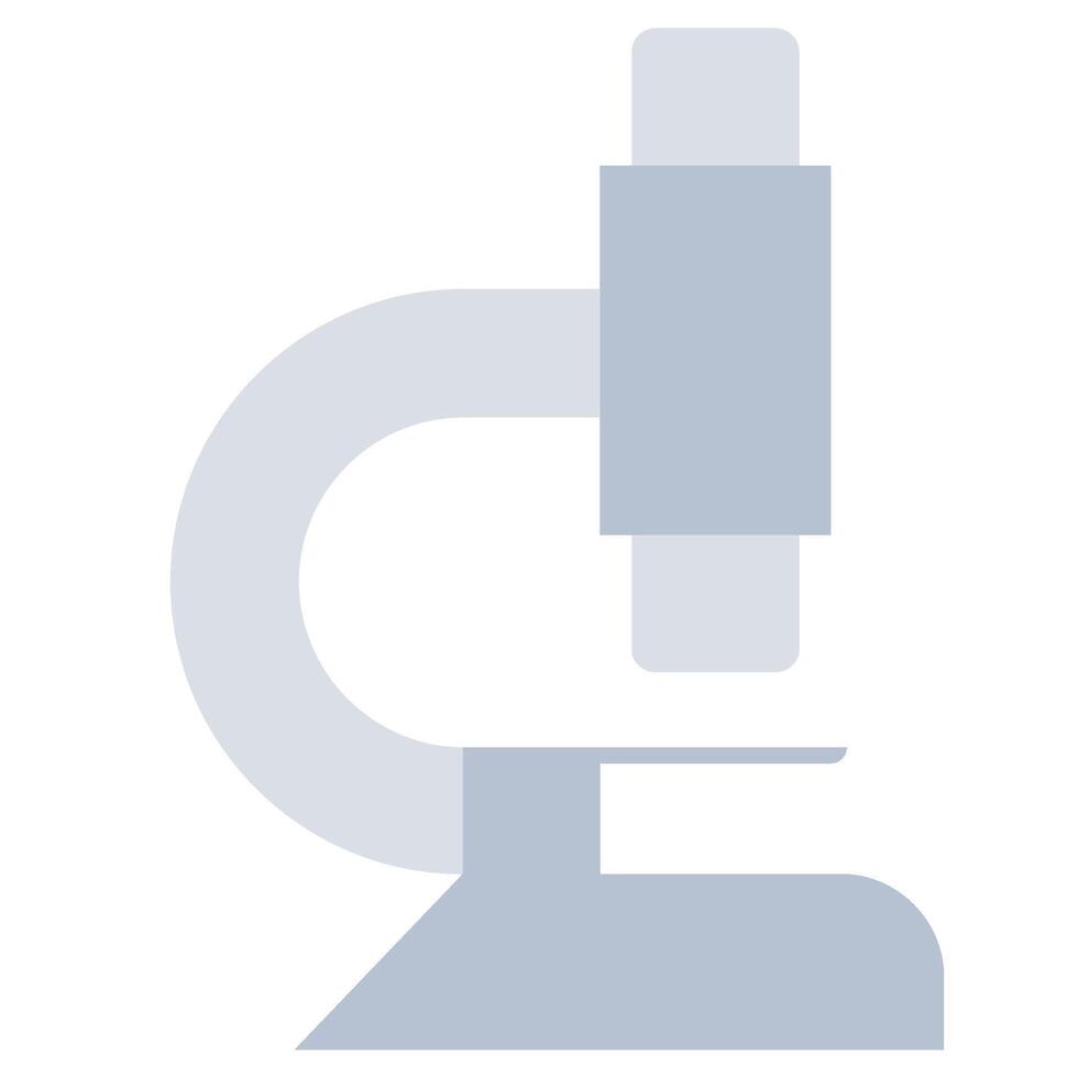 Microscope Flat Icon, Science And Laboratory Concept Flat Design Style vector