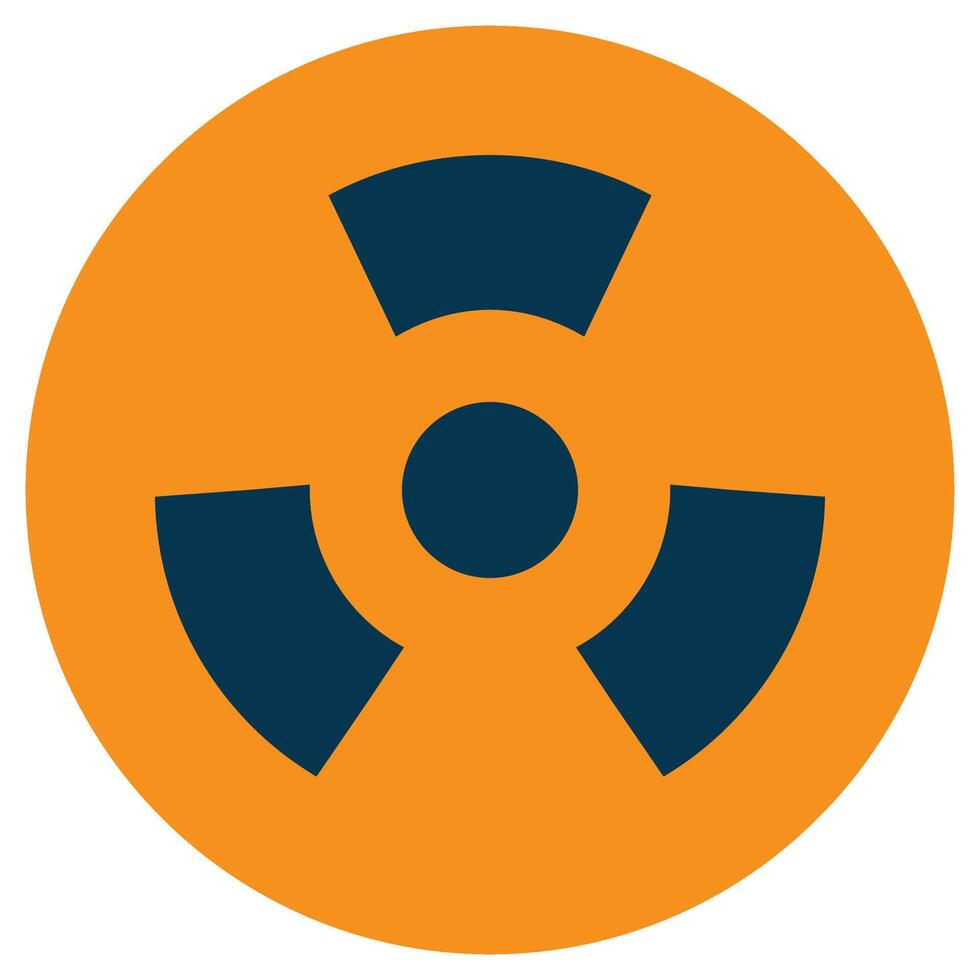 Radiation Flat Icon, Science And Laboratory Concept Flat Design Style vector