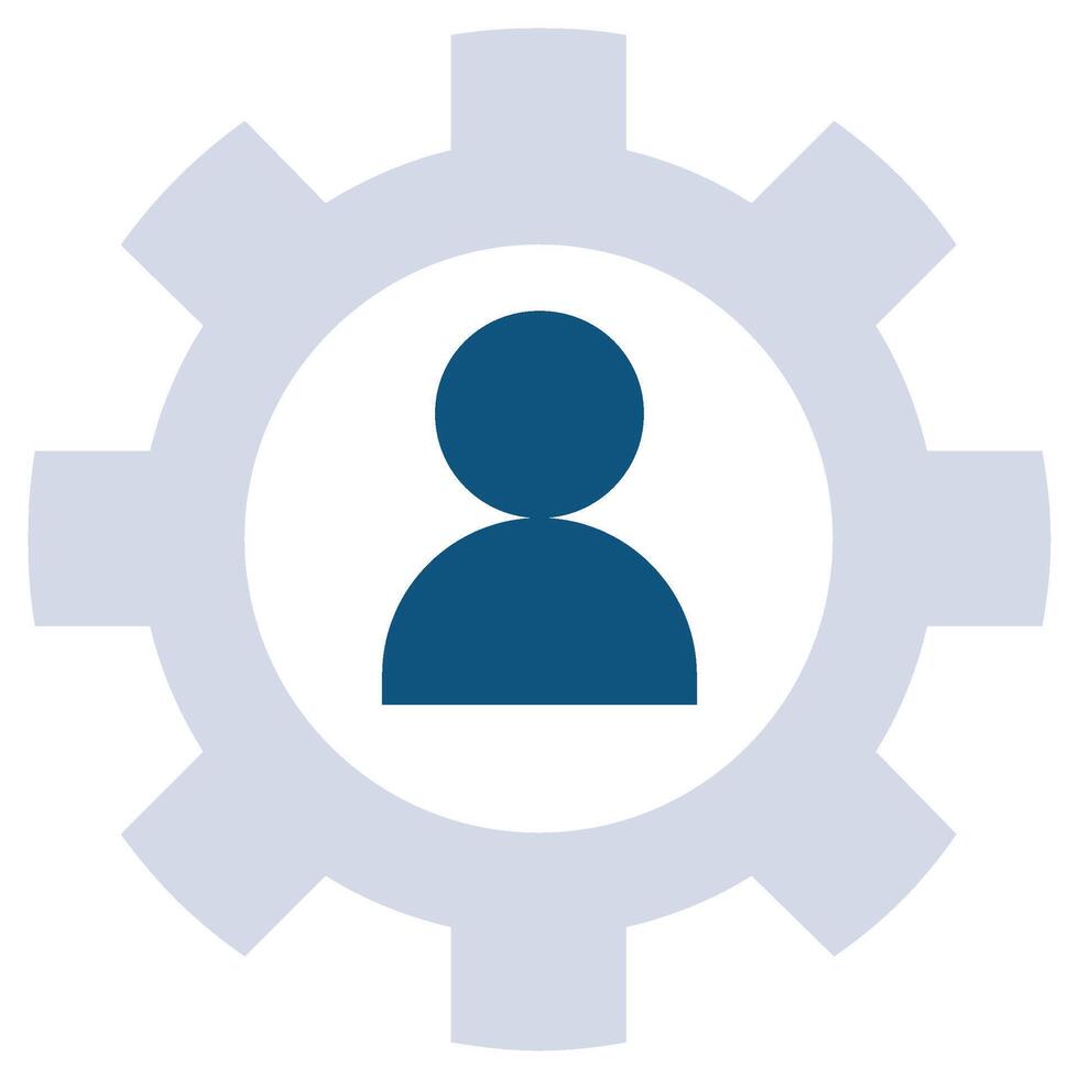 gear user Flat Icon, Teamwork Management Flat Icon Collection vector