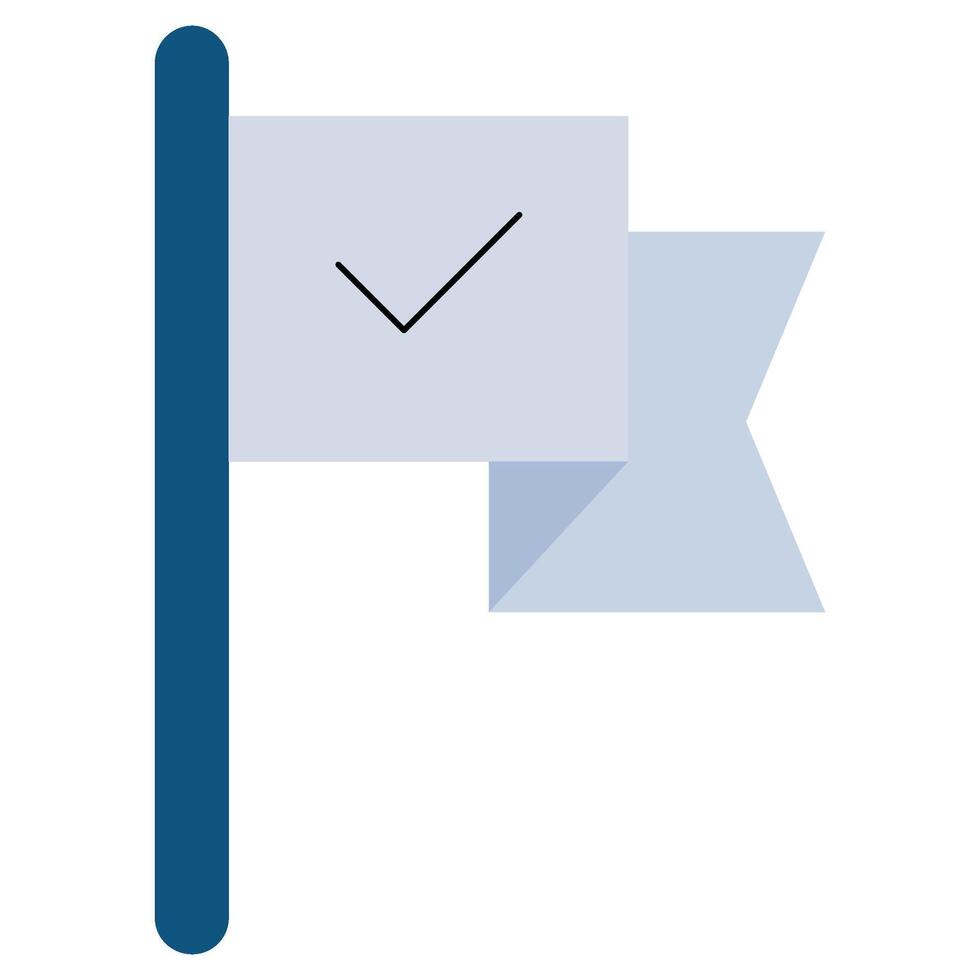 flag Flat Icon, Teamwork Management Flat Icon Collection vector