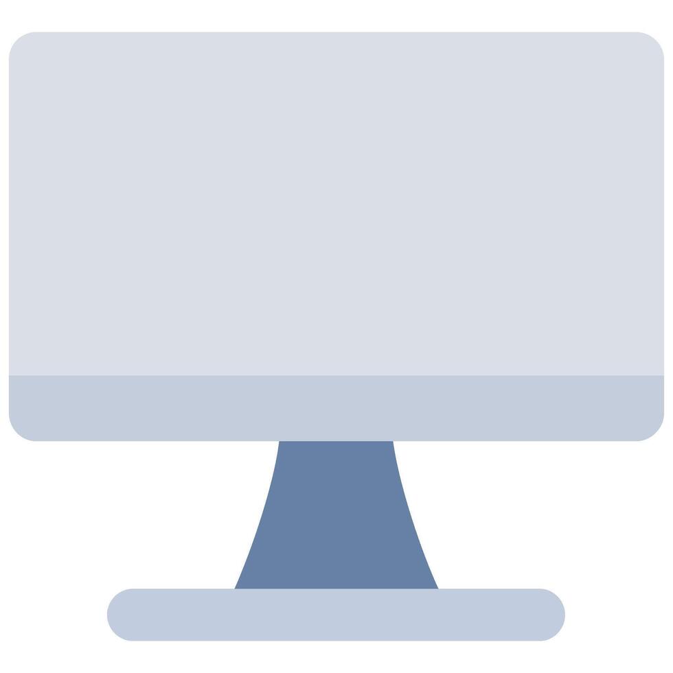 Monitor Flat Icon, Workplace and office element Flat Design Icon Symbol vector
