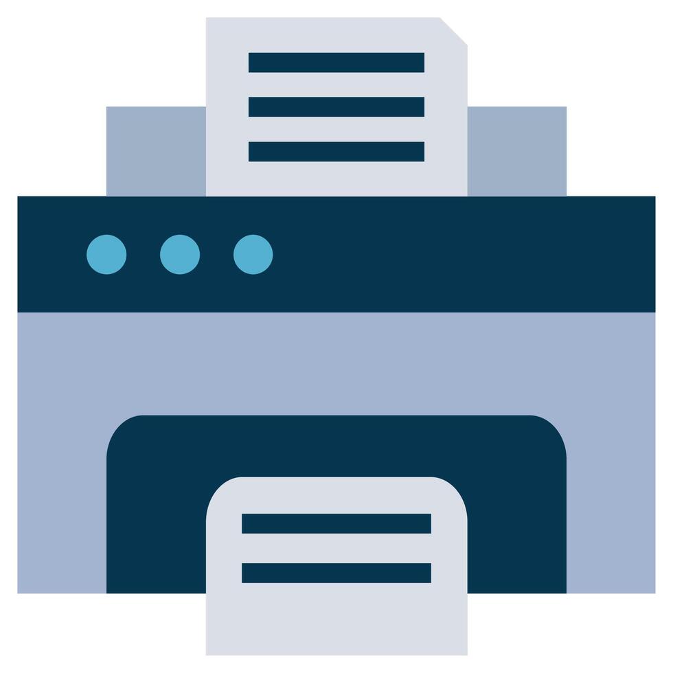 Printer Flat Icon, Workplace and office element Flat Design Icon Symbol vector