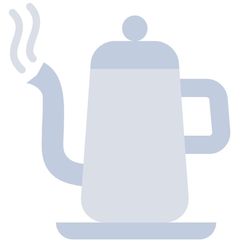 Tea Pot Flat Design Icon, Coffee Shop Concept Flat Design Style vector