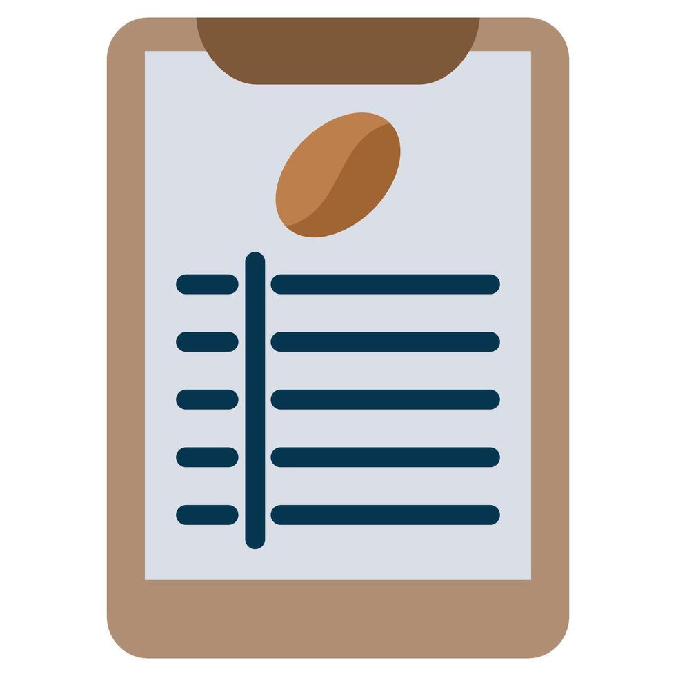 Coffee Menu Flat Icon, Coffee Shop Concept Flat Design Style vector