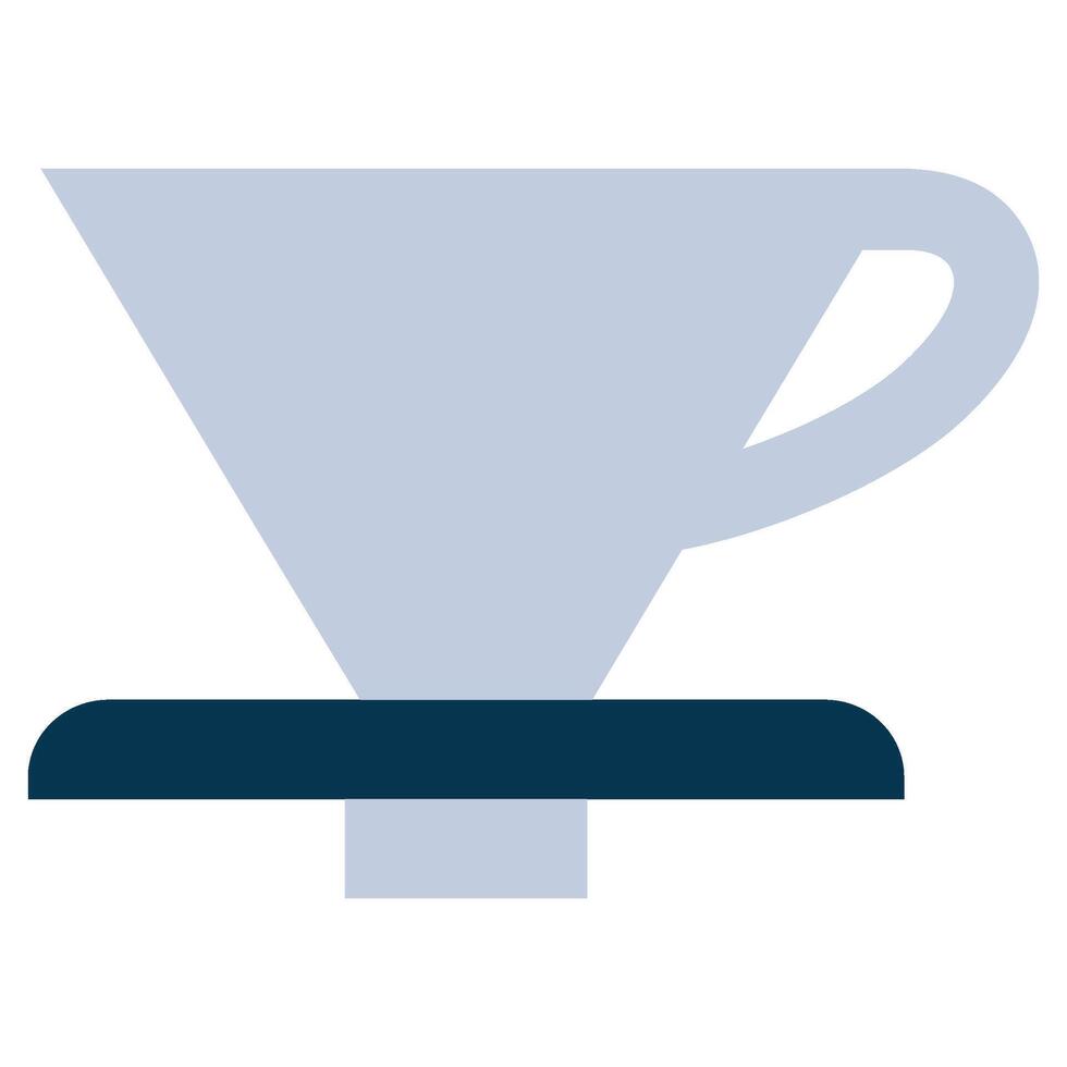 Dripper Flat Icon, Coffee Shop Concept Flat Design Style vector