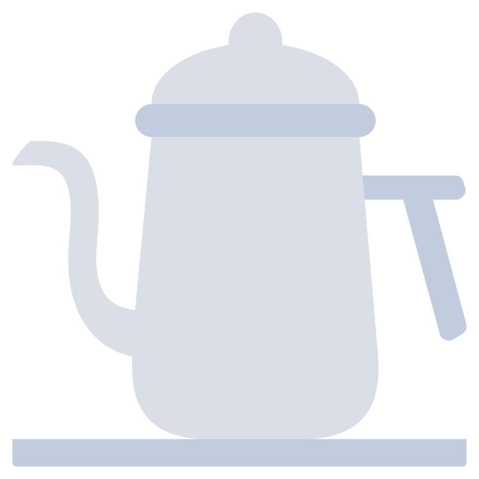 Tea Pot Flat Icon, Coffee Shop Concept Flat Design Style vector
