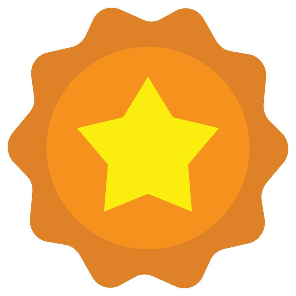 Best Seller Star Label Flat Icon, Coffee Shop Concept Flat Design Style vector