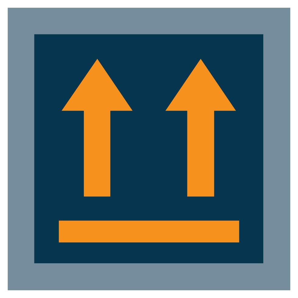 Cardboard Box Up Flat Icon, Logistic Company Flat Design icon Concept vector