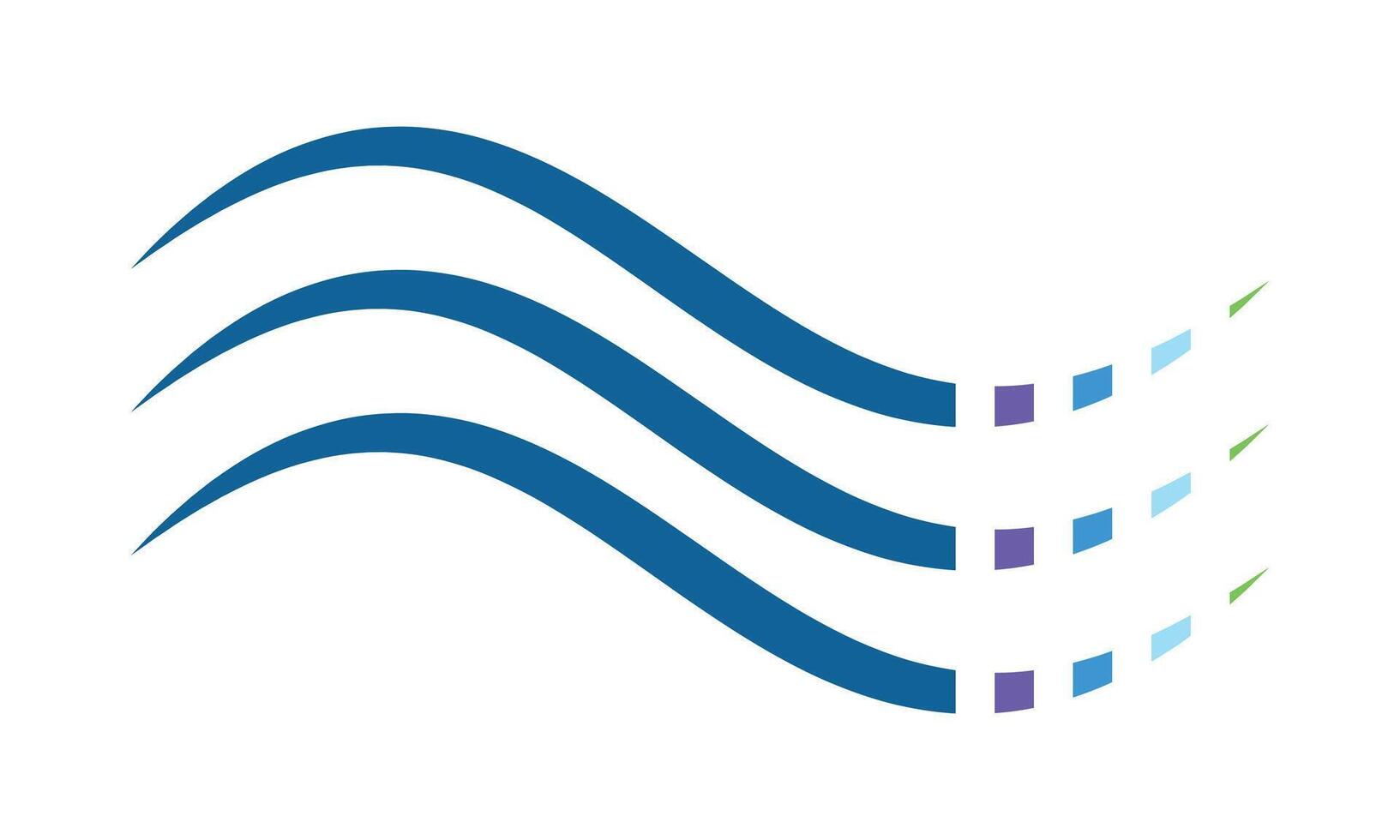 Wave Digital icon vector