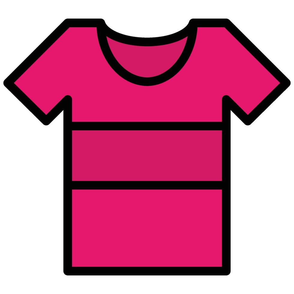 T Shirt Outline Flat Icon, Outline Flat Design Style Icon Illustration vector