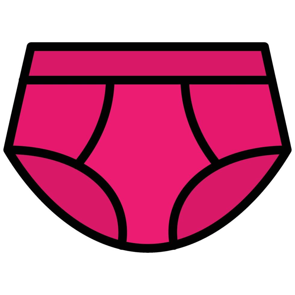 Underpants Outline Flat Icon, Outline Flat Design Style Icon Illustration vector