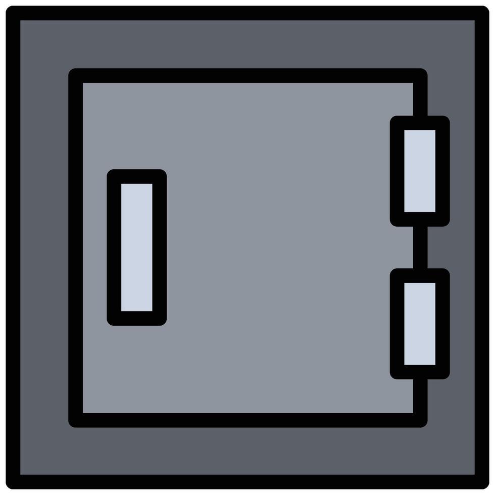 Safe Box Outline Flat Icon, Insurance Outline Flat Design Style Illistration vector