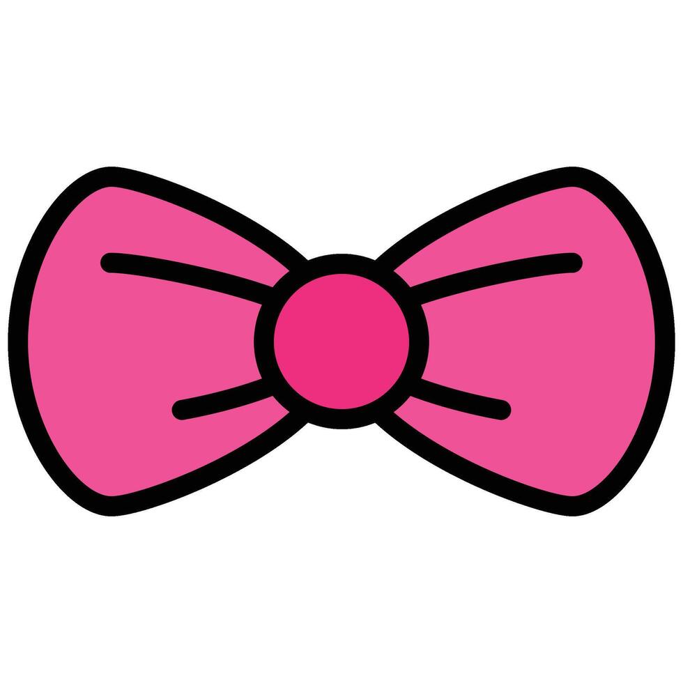 Bow Ribbon Outline Flat Icon, Fashion Shopping Store Element Outline Flat Icon vector