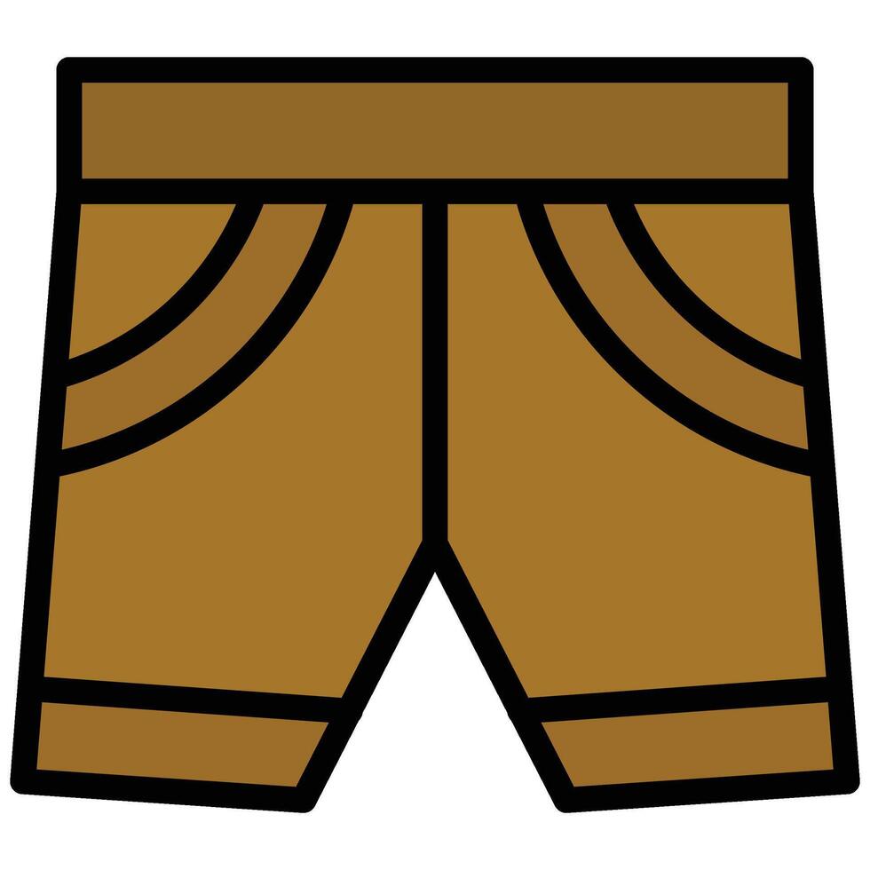 Short Pants Outline Flat Icon, Fashion Shopping Store Element Outline Flat Icon vector