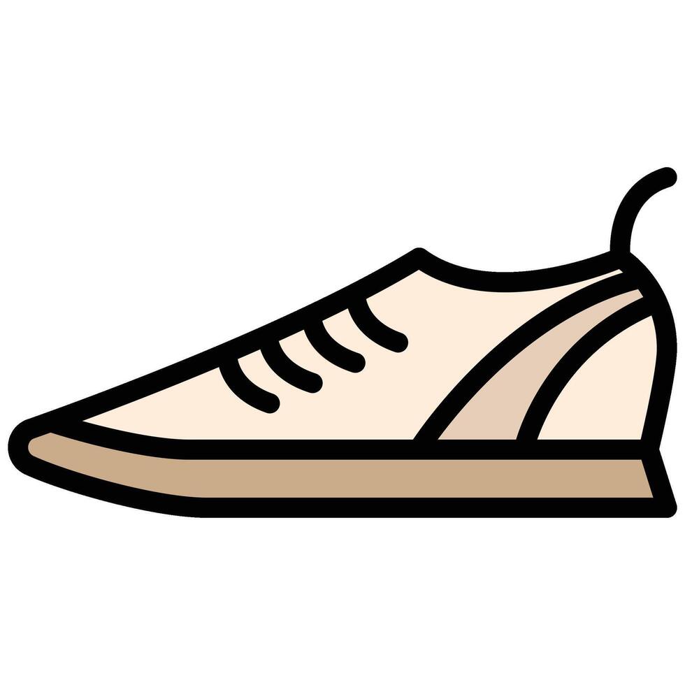 Sneakers Outline Flat Icon, Fashion Shopping Store Element Outline Flat Icon vector