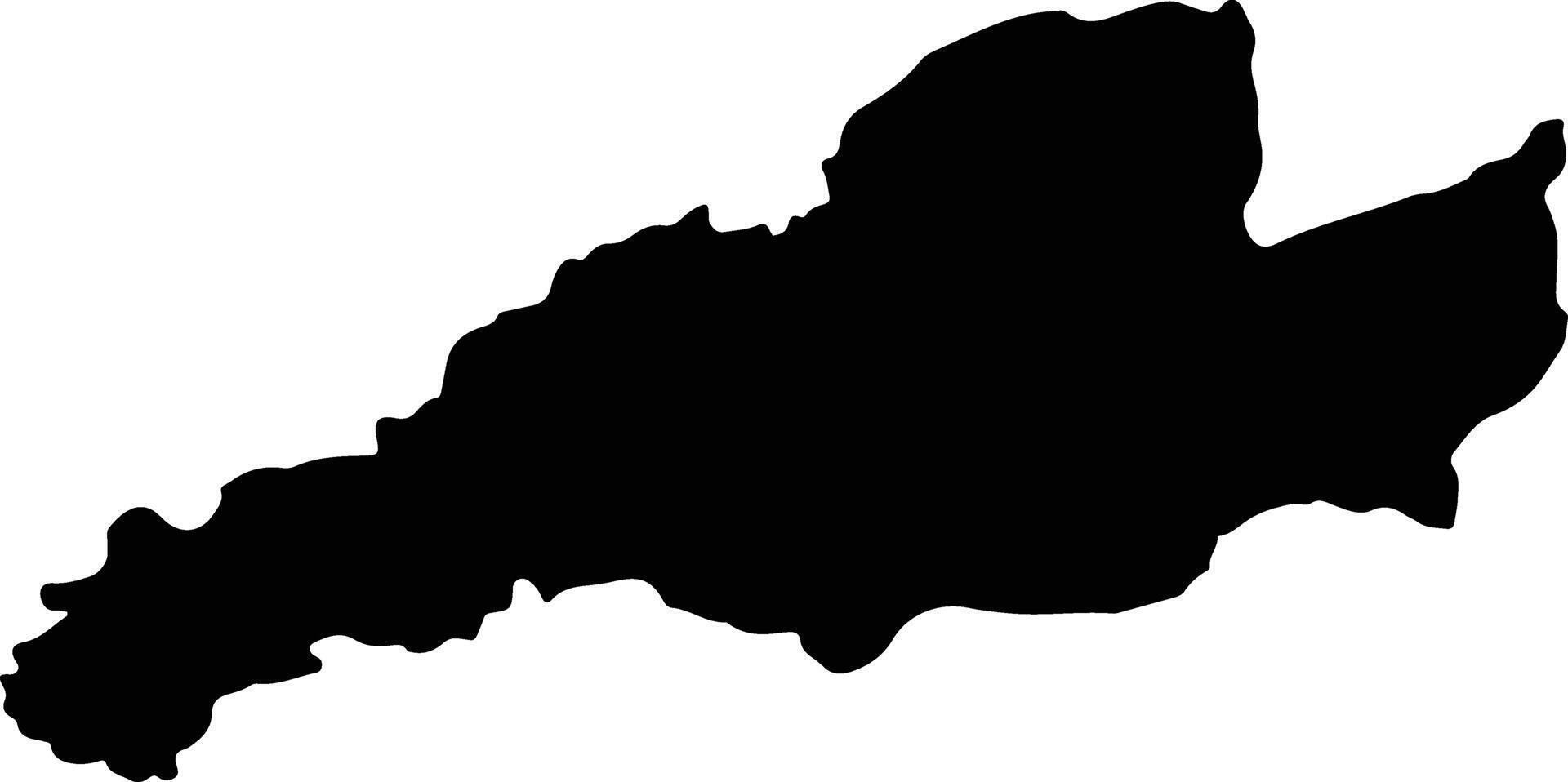 San Mateo Costa Rica silhouette map vector