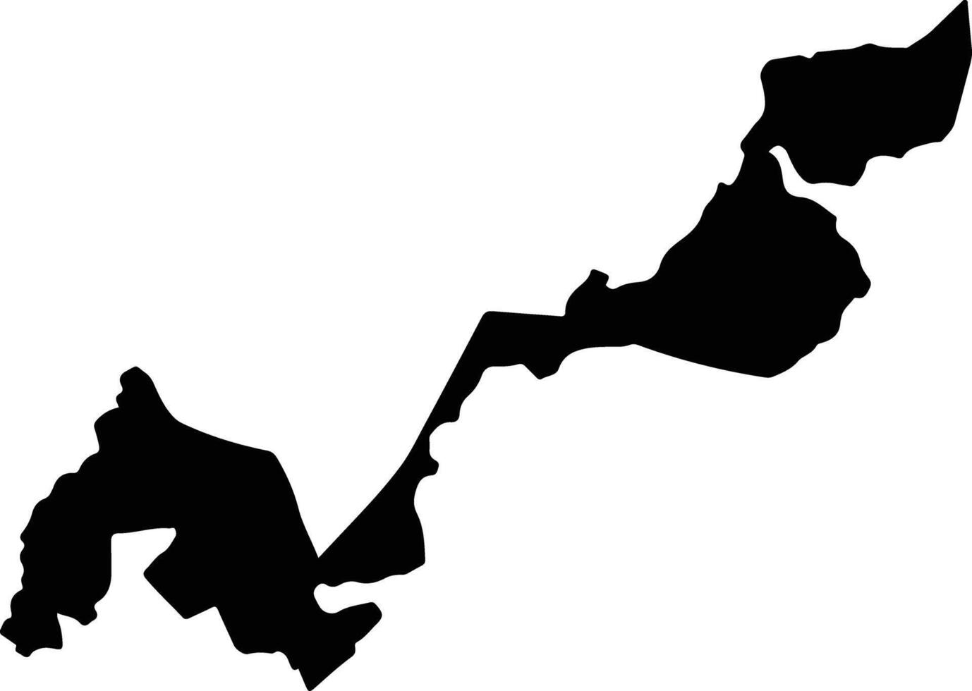 San Mateo Yucutindoo Mexico silhouette map vector