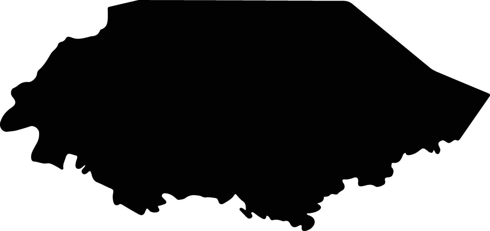 San Matias Honduras silhouette map vector