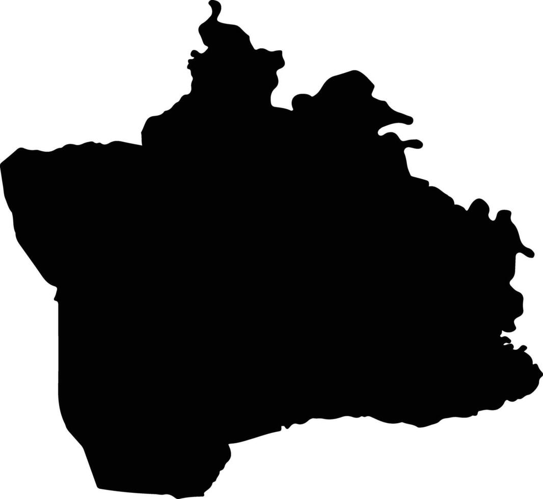 San Miguel Paraguay silhouette map vector