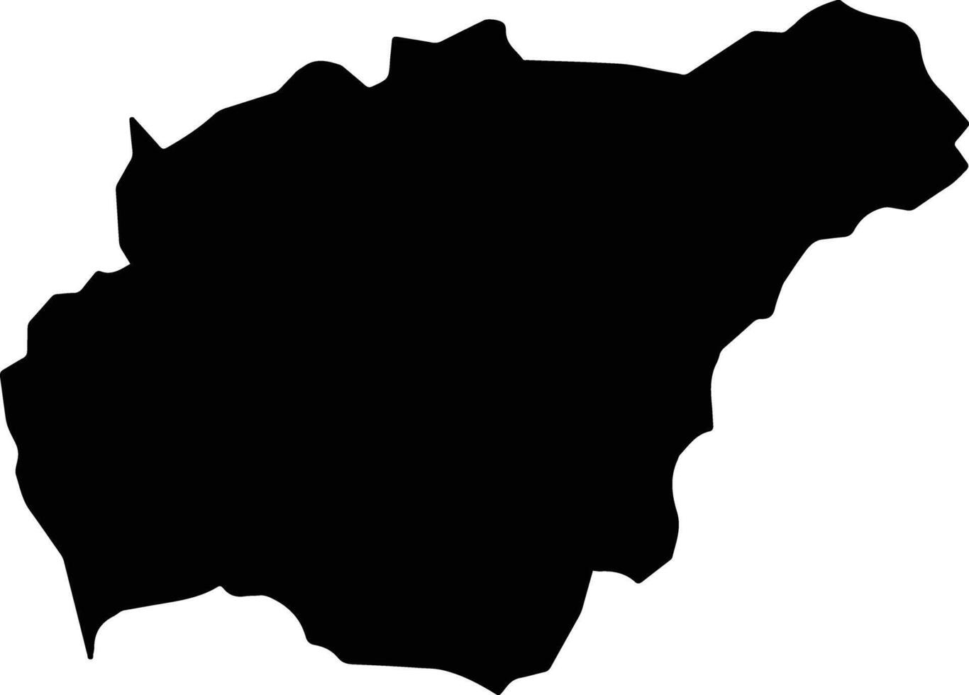 San Miguel Peras Mexico silhouette map vector