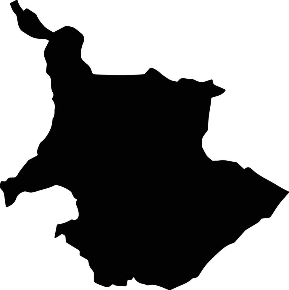 San Pedro de Huaca Ecuador silhouette map vector