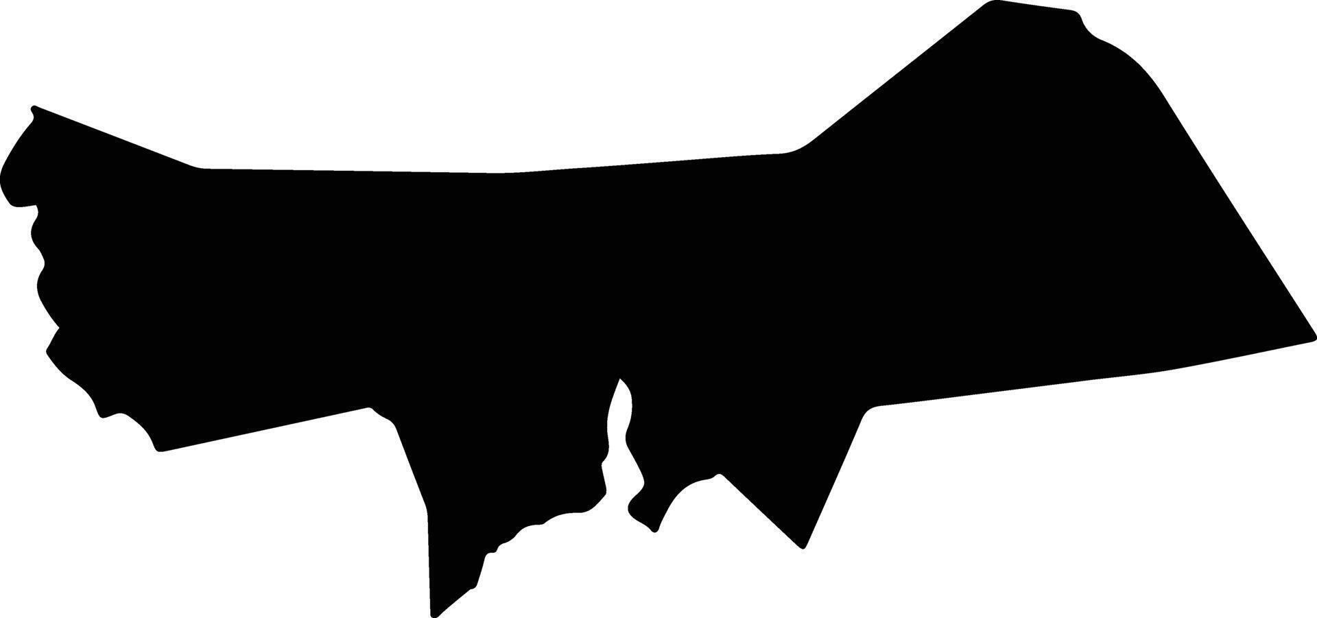 San Pedro Honduras silhouette map vector