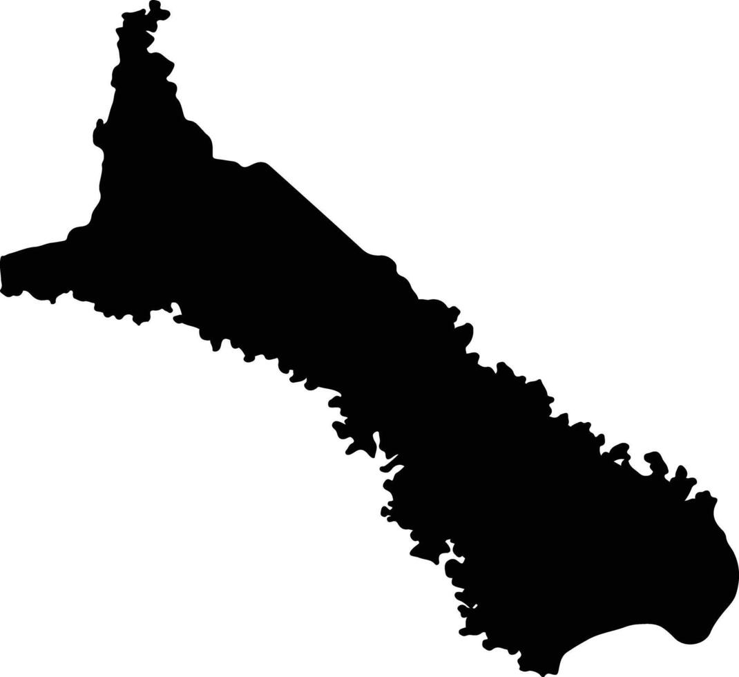 San Rafael Del Parana Paraguay silhouette map vector