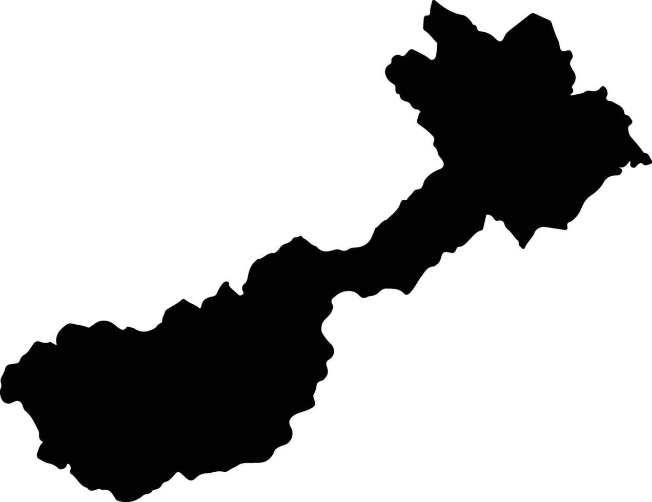 San Roman Peru silhouette map vector