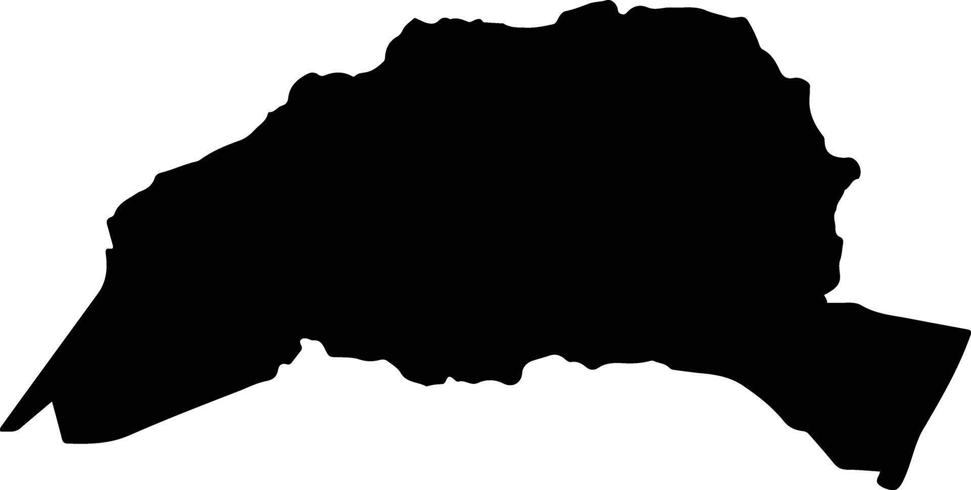 San Roque Gonzalez Paraguay silhouette map vector