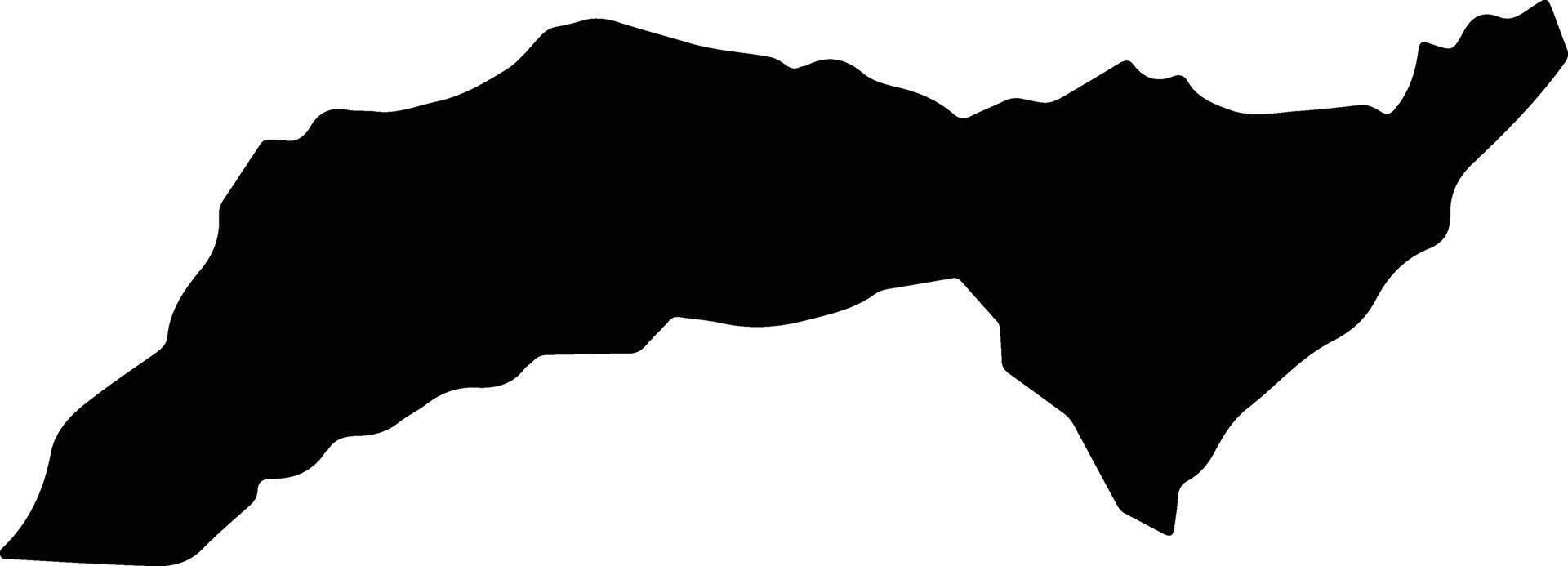 San Ramon Uruguay silhouette map vector