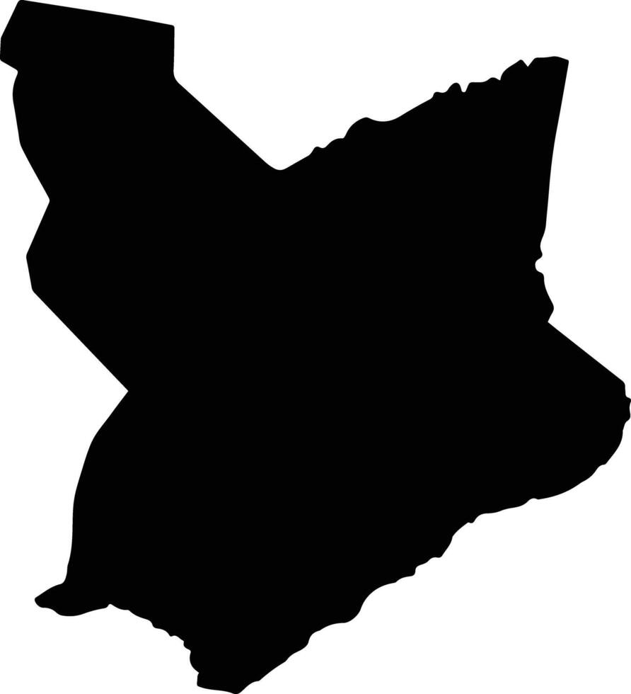 San Salvador Paraguay silhouette map vector