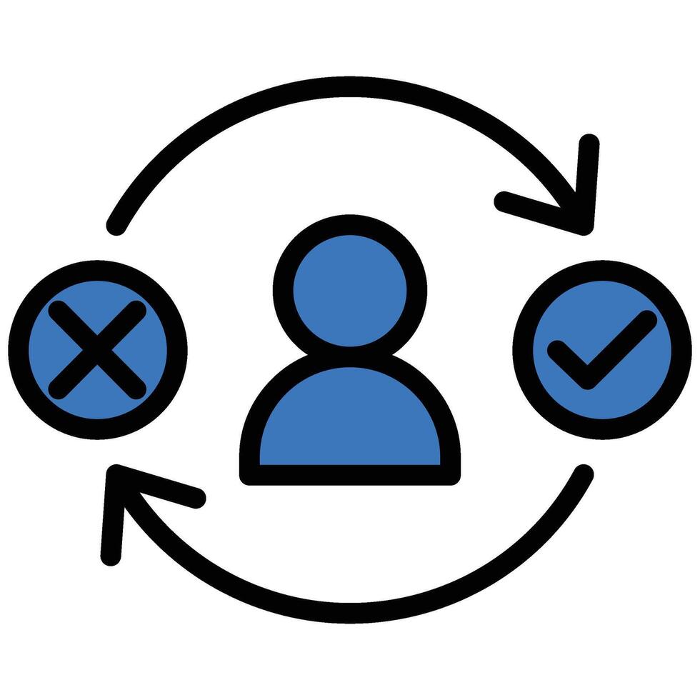Remarketing Outline Flat Icon, Online Digital Marketing icon in Outline Flat Design Style vector