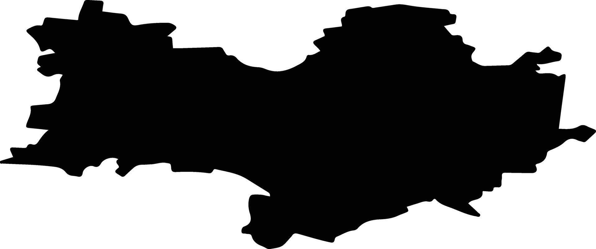 Sanchursky District Russia silhouette map vector
