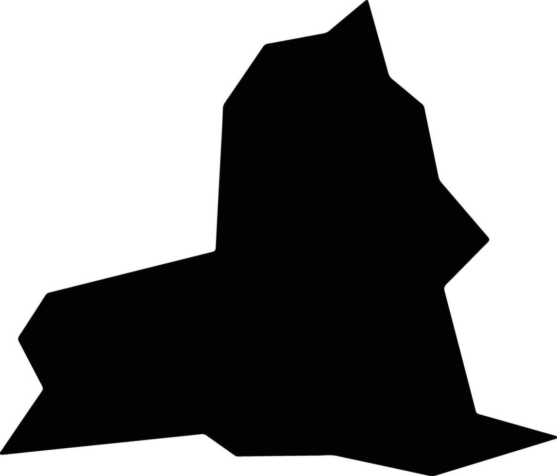 Sandamu Nigeria silhouette map vector