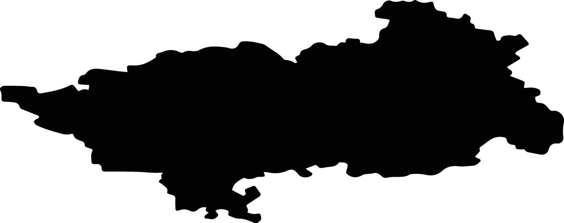 Sandovsky District Russia silhouette map vector