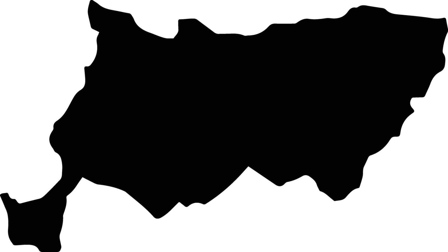 Sandy Bay Jamaica silhouette map vector
