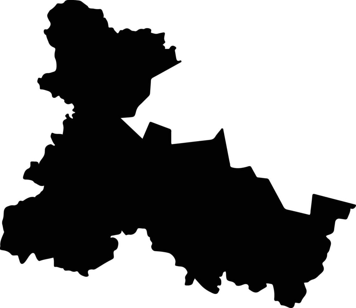 Sangareddy India silhouette map vector
