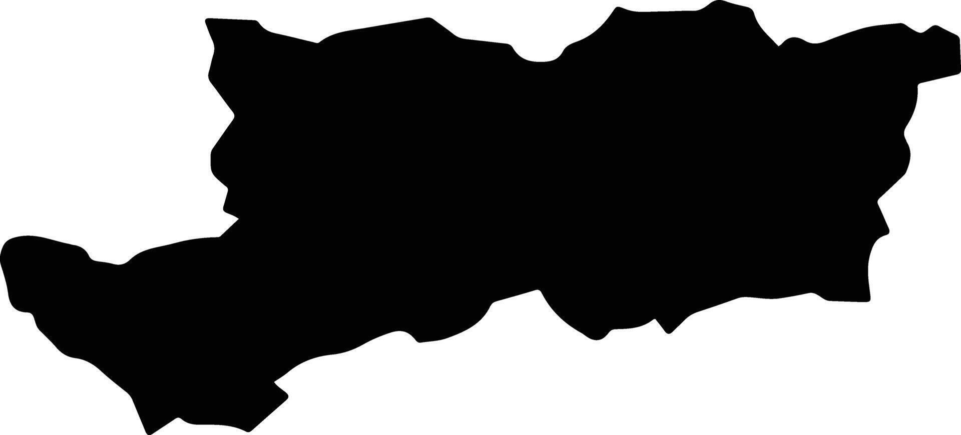 Sangi Takht Afghanistan silhouette map vector
