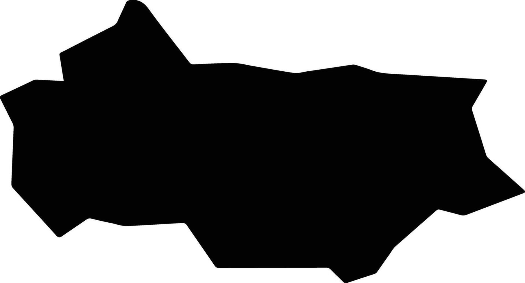 Sanghar Pakistan silhouette map vector