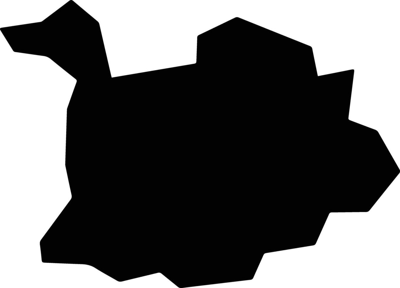 Sangju si South Korea silhouette map vector