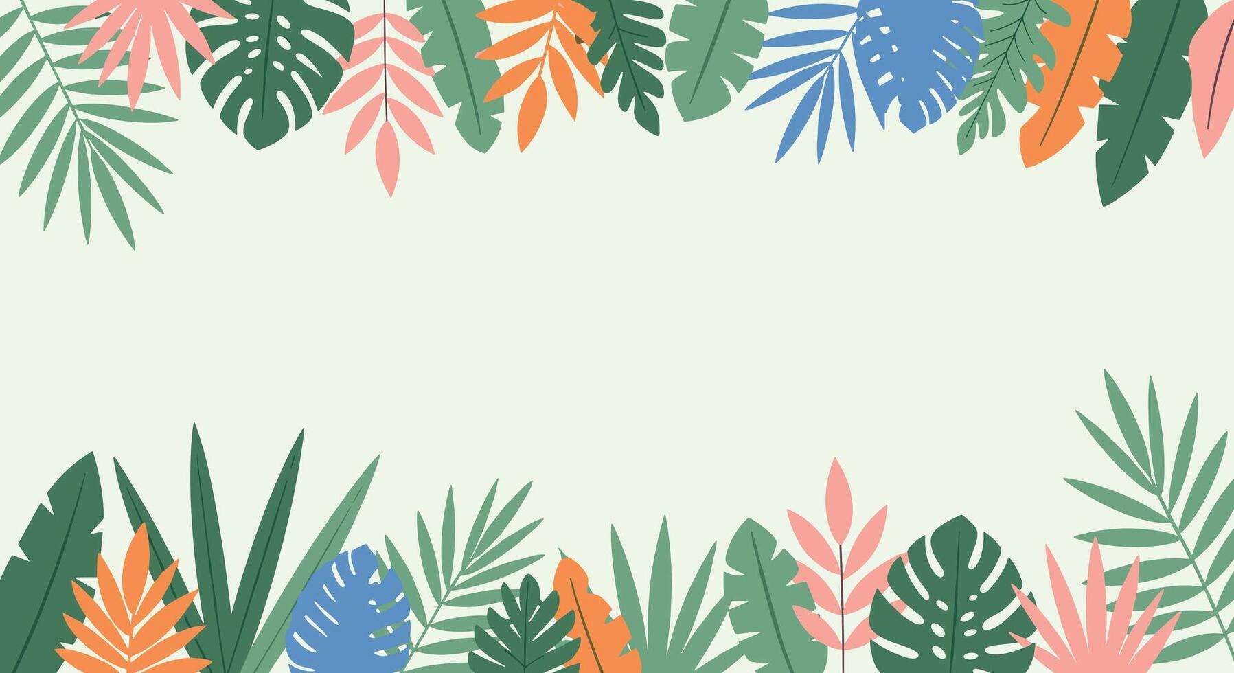 Tropical Leaves and Foliage Background Design for Invitation Card Poster Banner Graphic Design vector