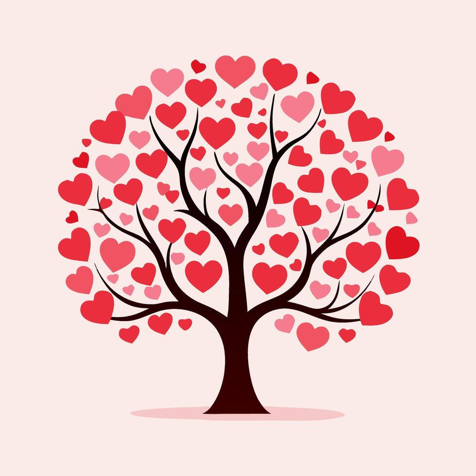Heart Tree Love Valentine's Day Design vector