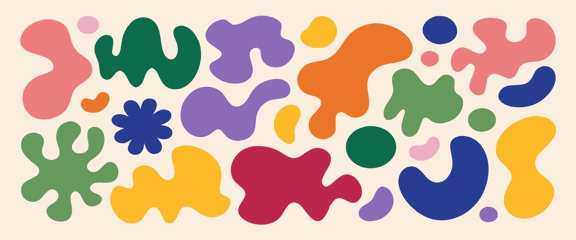 Abstract Colorful Shapes Background, Modern Art Design, Illustration vector