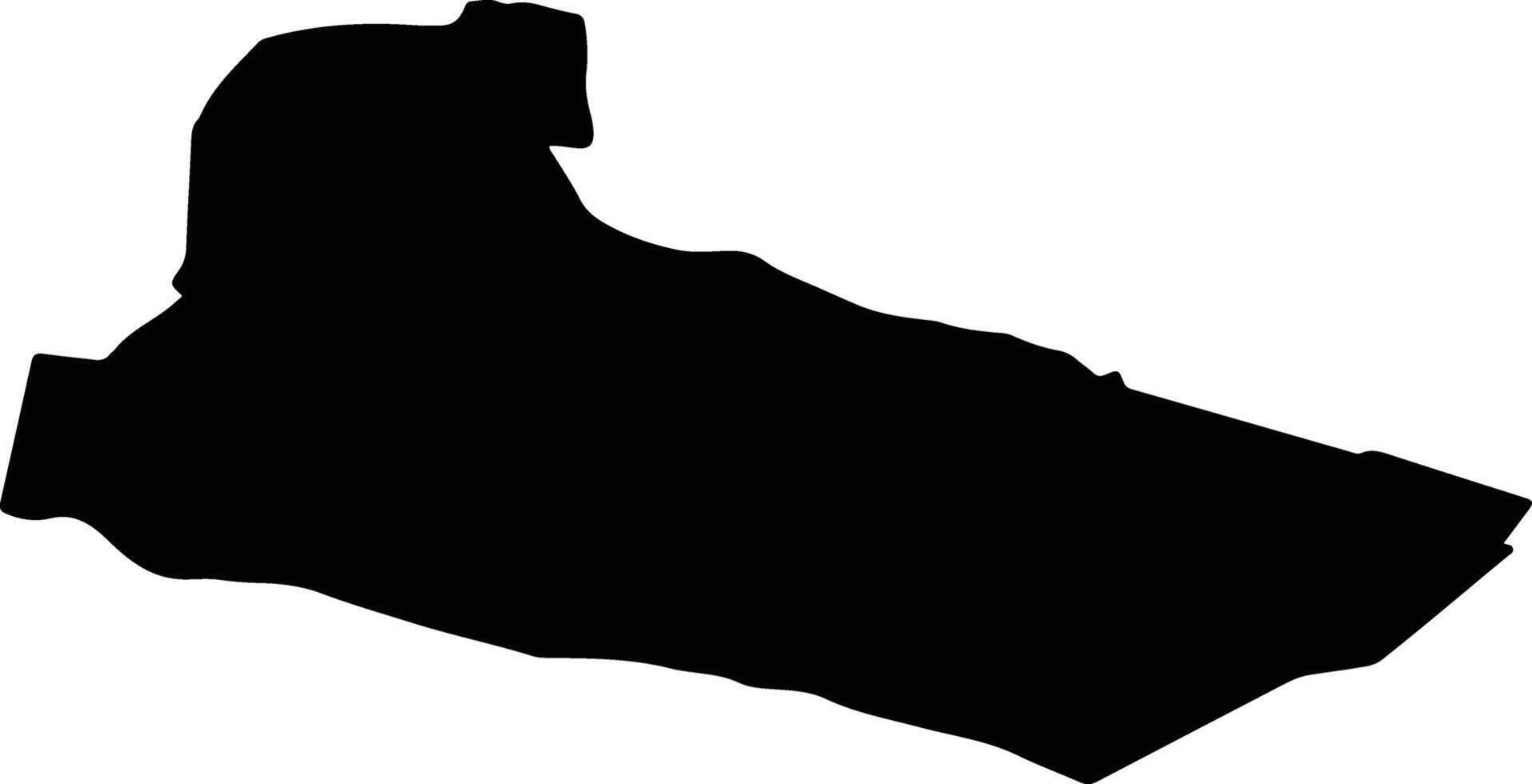 SANISLAU Romania silhouette map vector