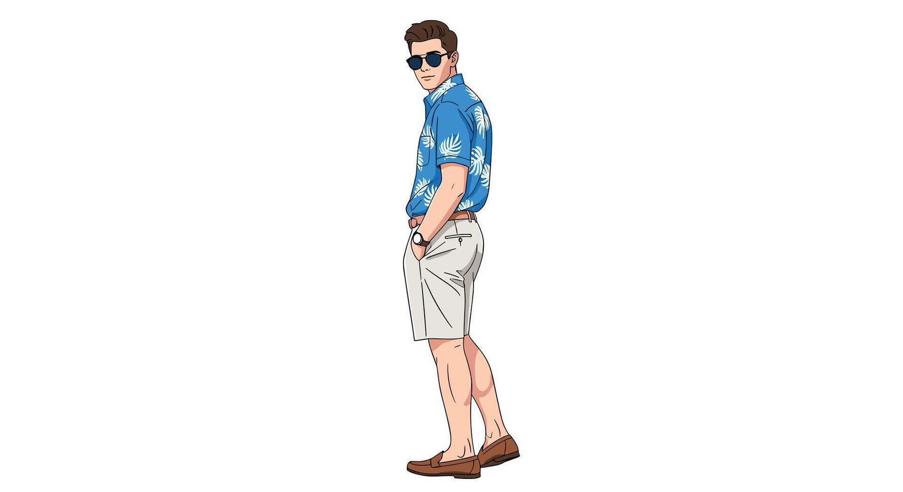 An Excursion with Style How to Dress for the Beach in Style and Relaxed vector