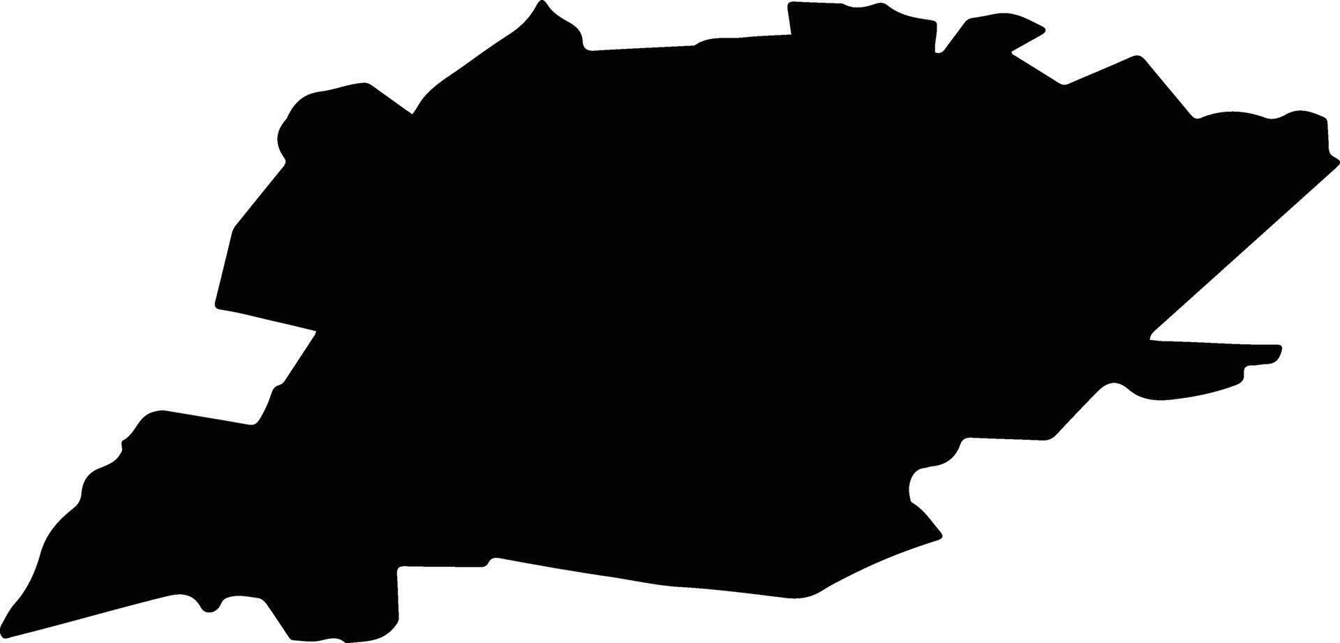 SANNICOLAU ROMAN Romania silhouette map vector