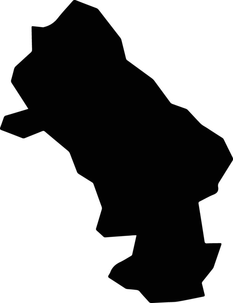 Sano Japan silhouette map vector