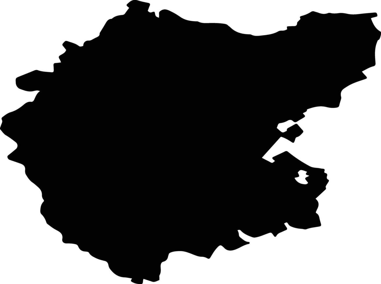 SANPAUL Romania silhouette map vector