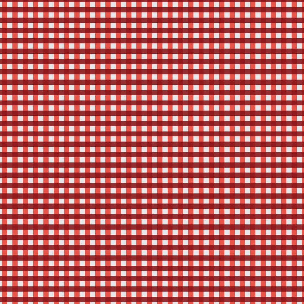 A red and white checkered fabric background vector
