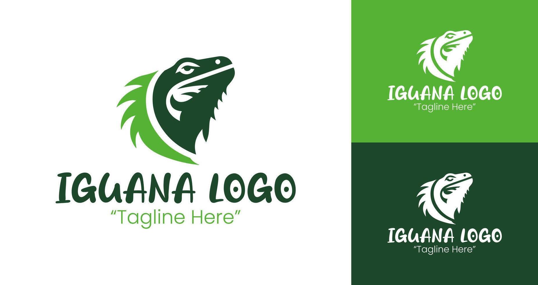 Elegant Iguana Logo in Green for Branding and Marketing Solutions vector